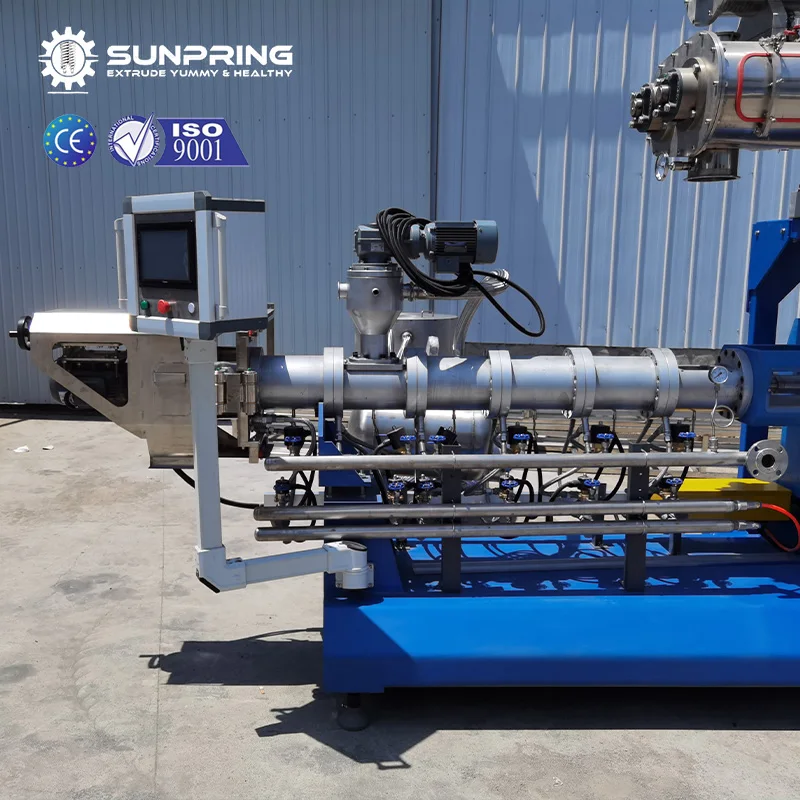SunPring fish feed manufacturing extruder fish feed process machinery floating fish feed production line