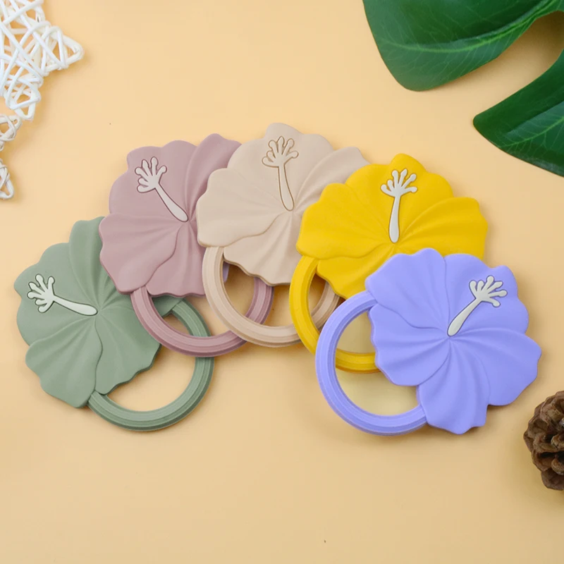 $0.01 Free Sample Cute Flower Teether Bpa Free Silicone Soft Infant Toys Cartoon Teether For Baby Teething