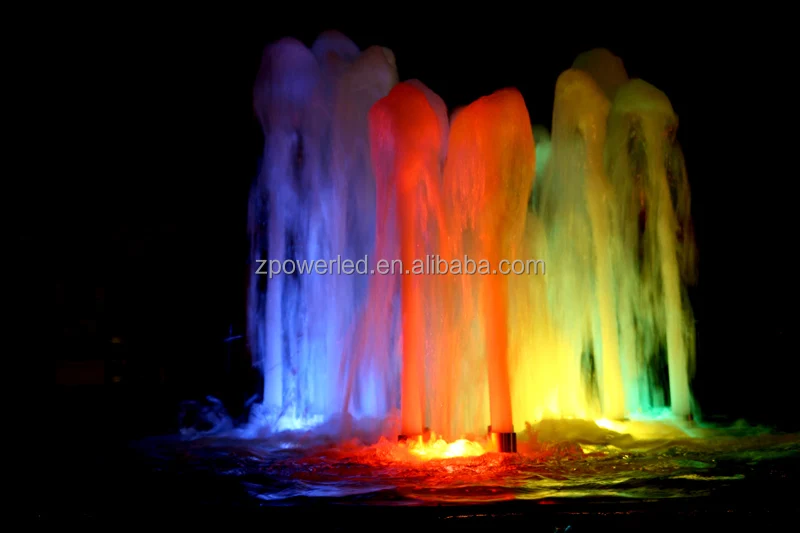 Low Voltage Waterproof IP68 Stainless Steel Housing 24W DC24V DMX RGB Underwater LED Fountain Lights