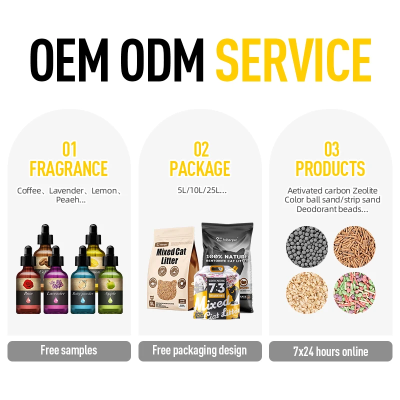 Supplier OEM Dust Free Strong Clumping Sodium Clay Cat Sand Easy Clean Premium Lavender Scent Bentonite Cat Litter