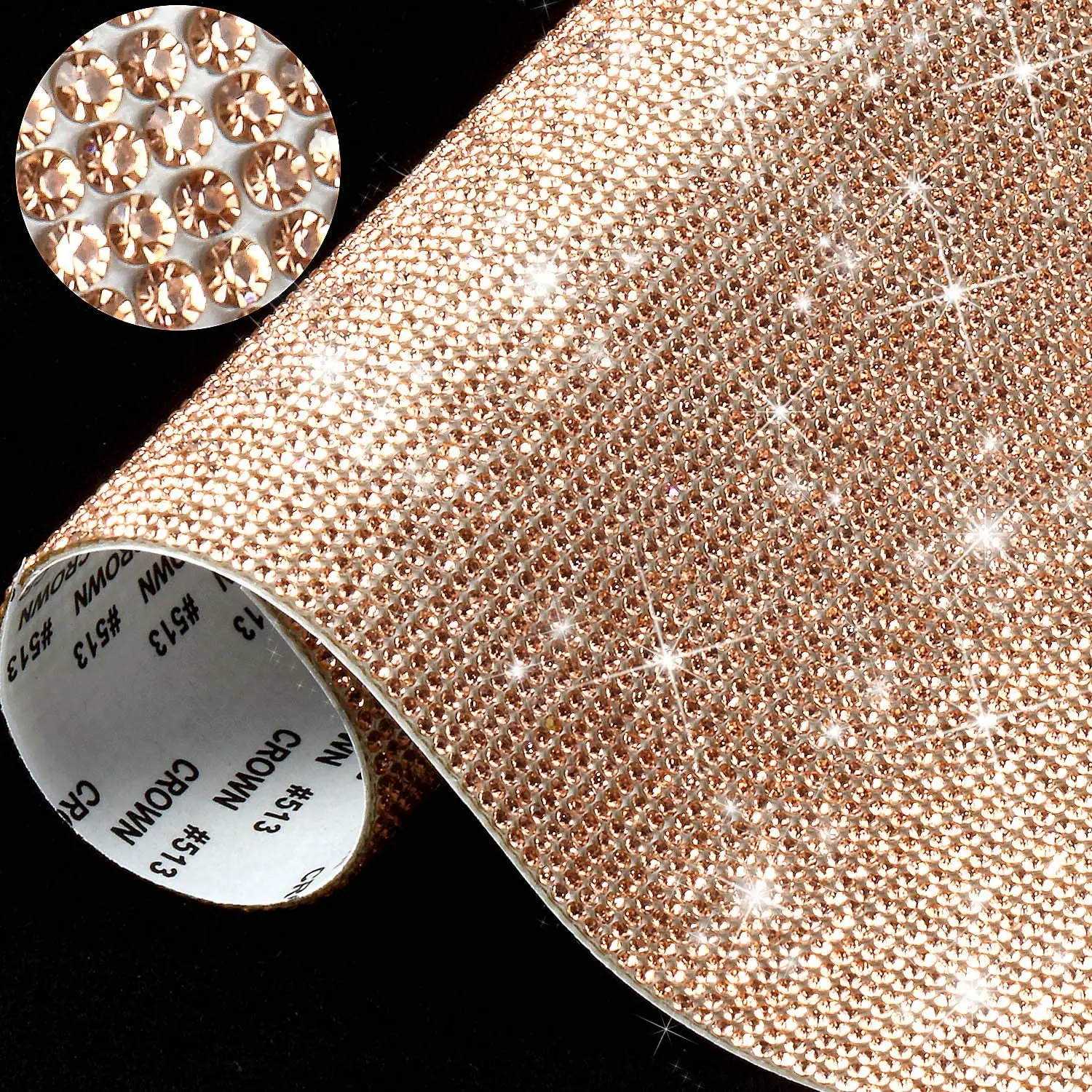 Bling Rhinestone Crystal Sticker Decal Sheet Diy Self-adhesive Car Tablet Decor Trim Crystal Sheet Stickers Car Stickers