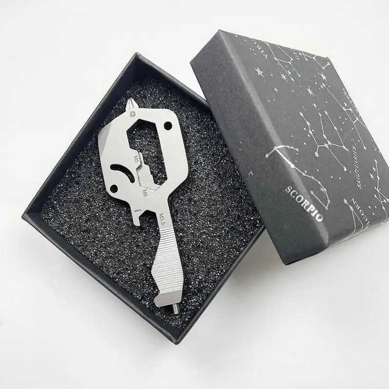 2022 Ideal Gift Versatile Key Shaped EDC Keychain Multi Tool For Men