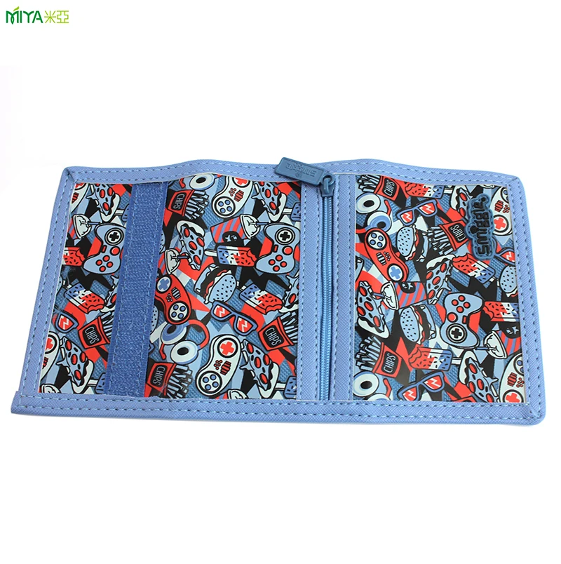 Custom cute fashion fold kids wallet for boys