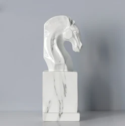 Nordic creative bookend ornaments home decoration study office decoration resin crafts horse head bookend