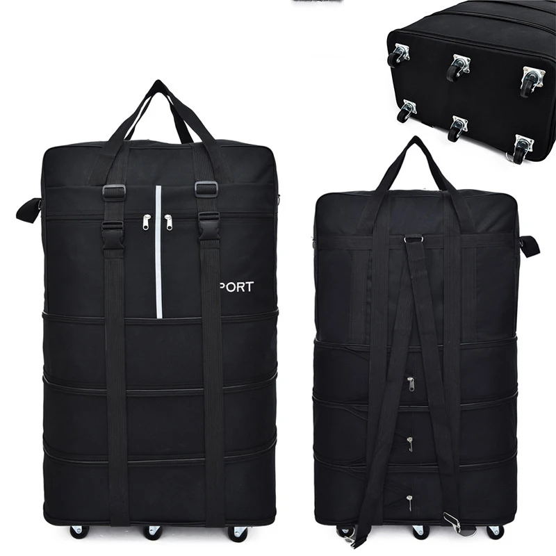 V233 Large Capacity Fashion Design Foldable Wheeled Valise 3 Piece Duffle Bag Duffel Trolley Luggage Bags Travel