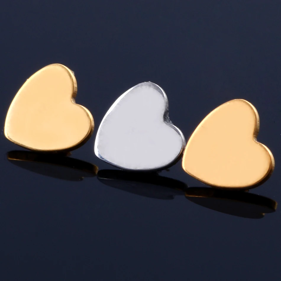 Titanium Dermal Piercing 4MM Internally Threaded Flat Disk Heart Star Dermal Anchor Top Skin Diver Surface Piercing Body Jewelry