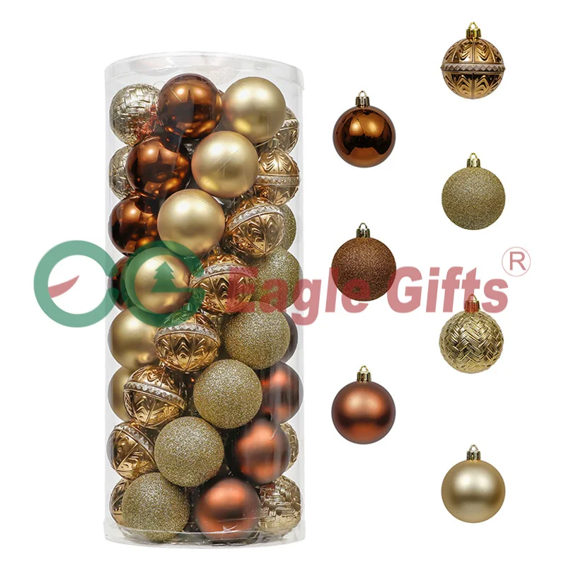 EAGLEGIFTS Christmas Tree Balls Baroque Brown Christmas Vintage Nordic Ornaments Mixed Colours Christmas Balls