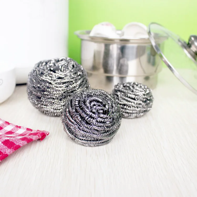 Round Scouring Pads Dishes Cleaning Steel Wool Scrubber Pads Easy Scouring for Tough Kitchen Cleaning Stainless Steel Scrubber