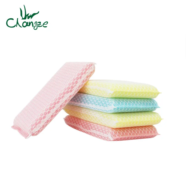 Household Cleaning Mesh Sponge Fabric,Nylon Mesh Sponge For Cleaning