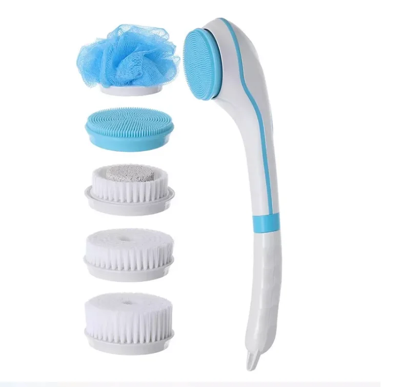 USB Rechargeable Electric Bath Brush Waterproof Remove Exfoliating Shower Brush Silicone Rub Massage Body Scrubber