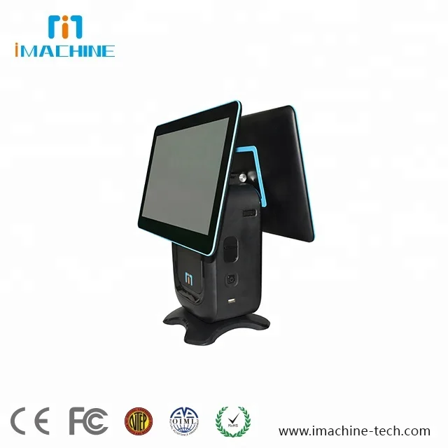 All-in-One Smart Desktop POS Machine for Checkout Touch Windows with Printer for Cashier Use 15.6 Inch Touch Screen POS System