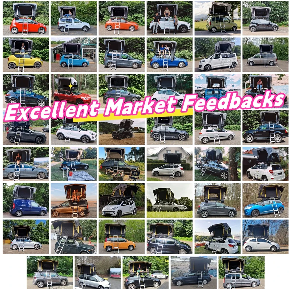 Custom Outdoor Camping Light Weight Aluminum Structure Softshell Rooftop Tent 2 Person Car Roof Tents Soft Cover Roof Top Tent