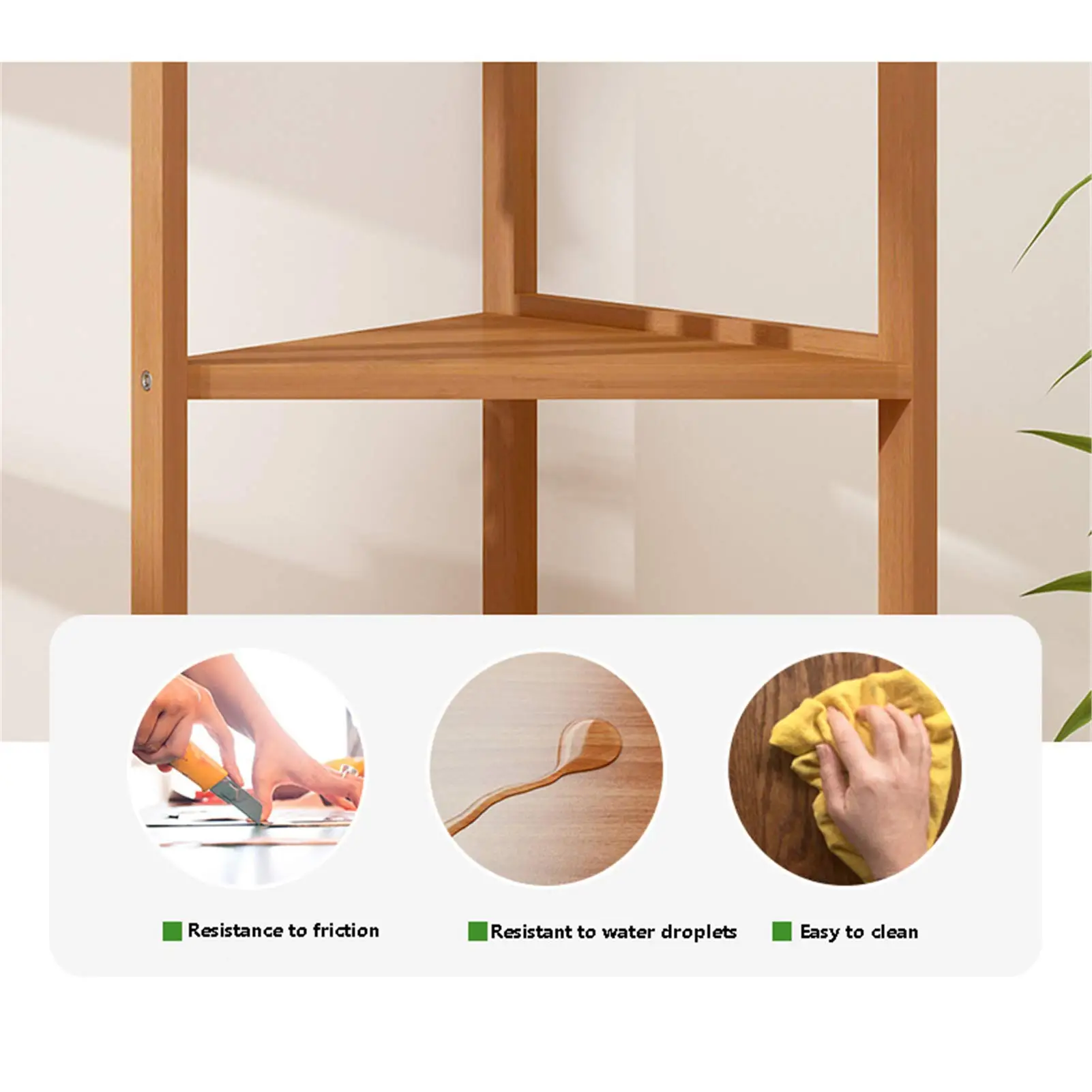 Multifunctional bamboo bracket corner hall tree bamboo storage hanger