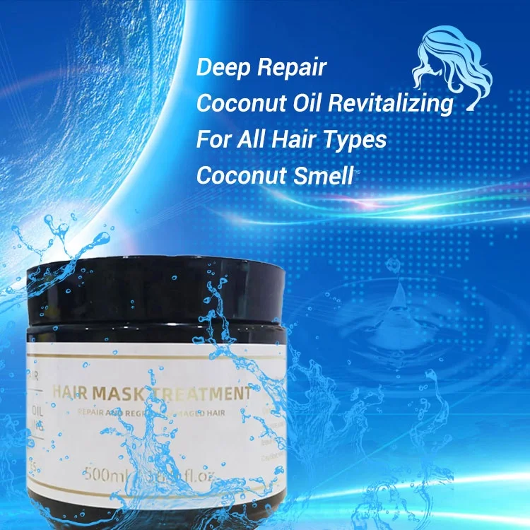 Hair Care Treatment Oem Deep Repairing Coconut Tea Tree Oil Organic Moisturizing Afro Hair Growth Hair Mask Coconut