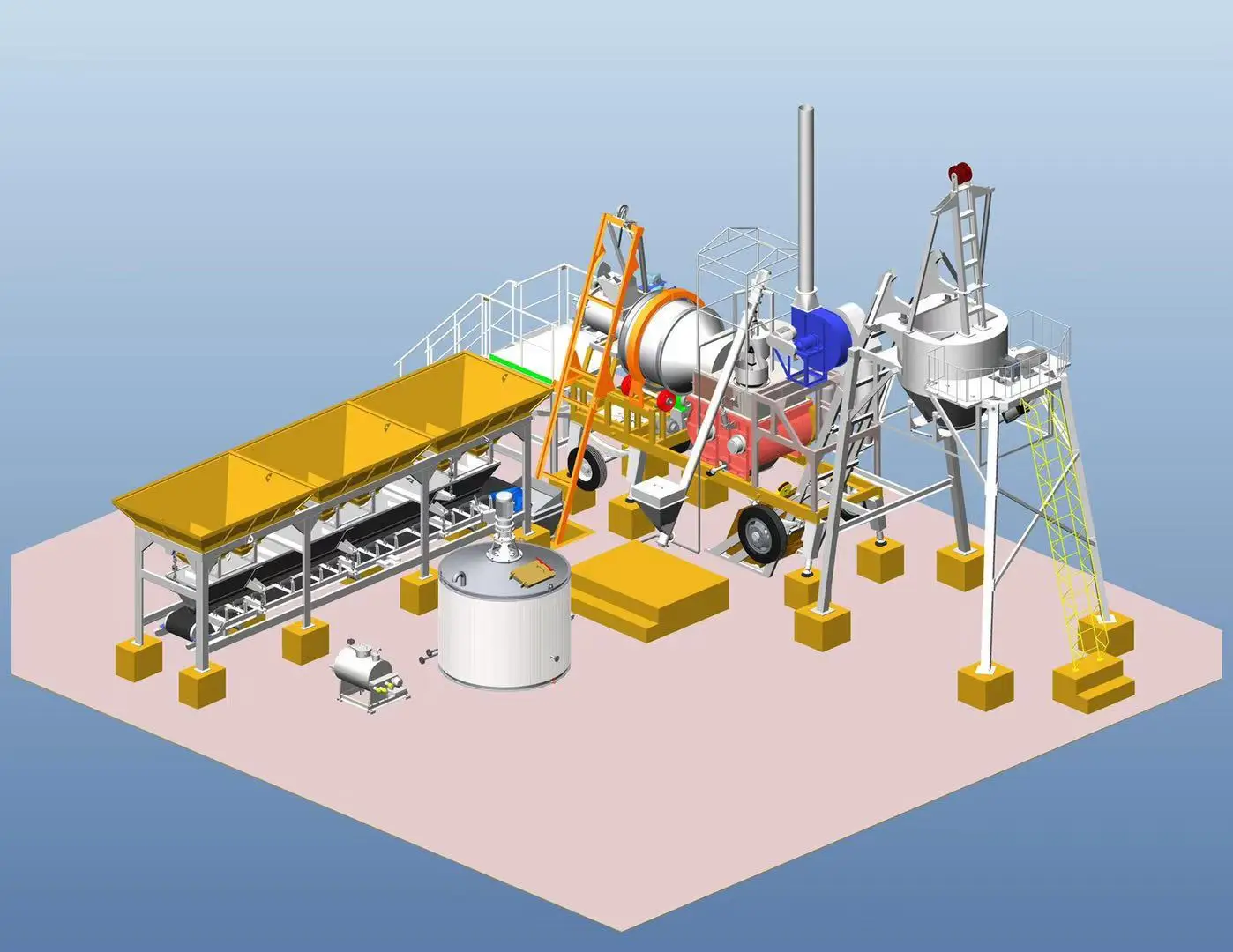 SLB10 10tph mobile mini asphalt plant