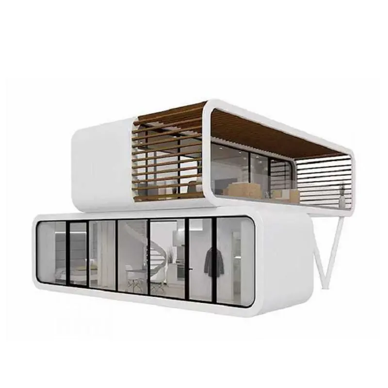 Luxury Prefabricated House Villas 2 Layer Sleeping Capsule Hotel Modular Apple Capsule Cabins