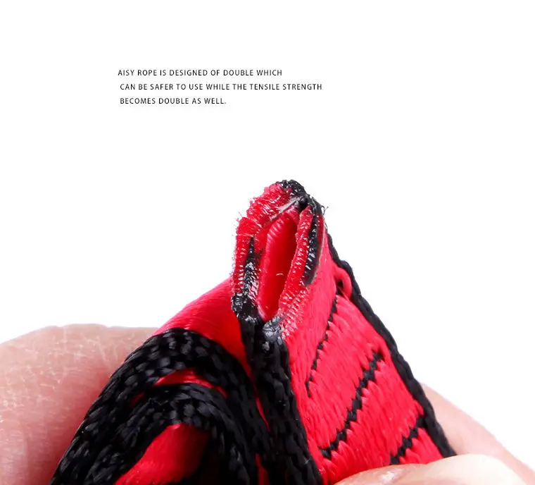 daisy chain belt gym exercise high quality mat carry d ring flexibility foot&leg yoga stretch strap