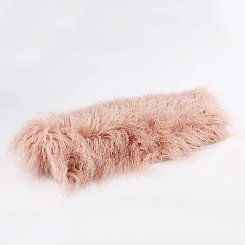 Factory Direct Customize color long pile artificial mongolian fur fabrics high quality curly faux fur fabric