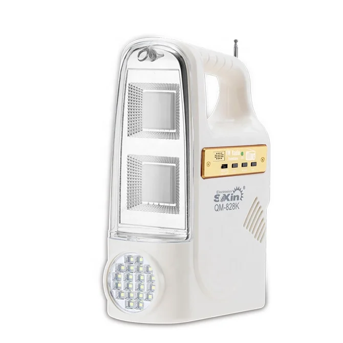 
brightness smd led solar rechargeable light lantern emergency light with fm radio 