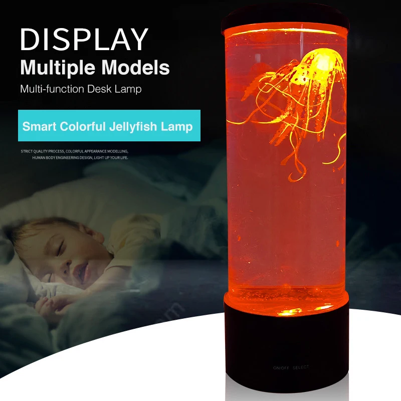 LED Remote Control Fantasy Jellyfish Lamp Night Light Color Changing Aquarium Jellyfish Lamp Lava Lamp