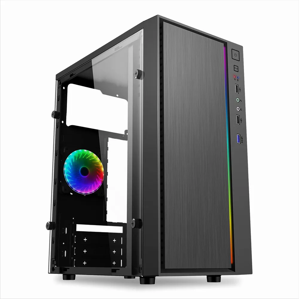 Factory Price Computer Cases & Towers Rgb Light Skmcii007 Gaming Pc Case