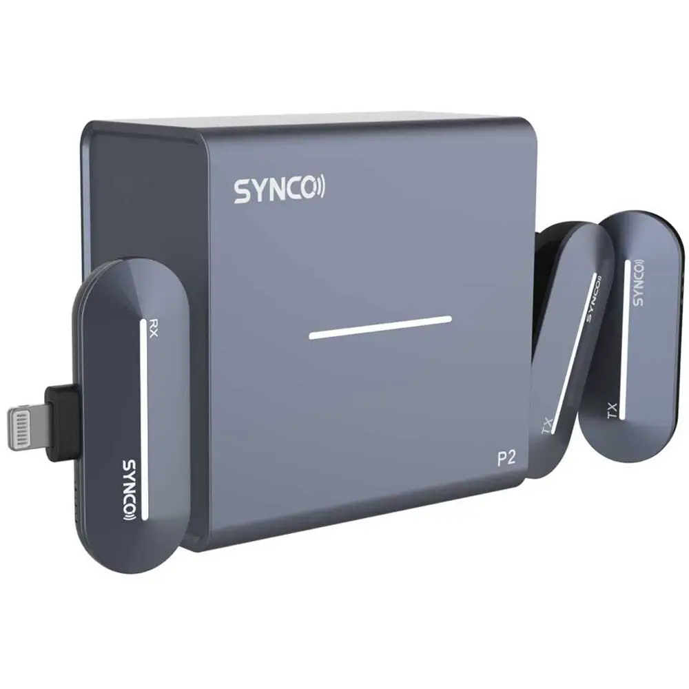 SYNCO P2L двойной микрофон сильный сигнал для телефона IPad с зарядным чехлом цифровой 2 4 ГГц беспроводной петличный на