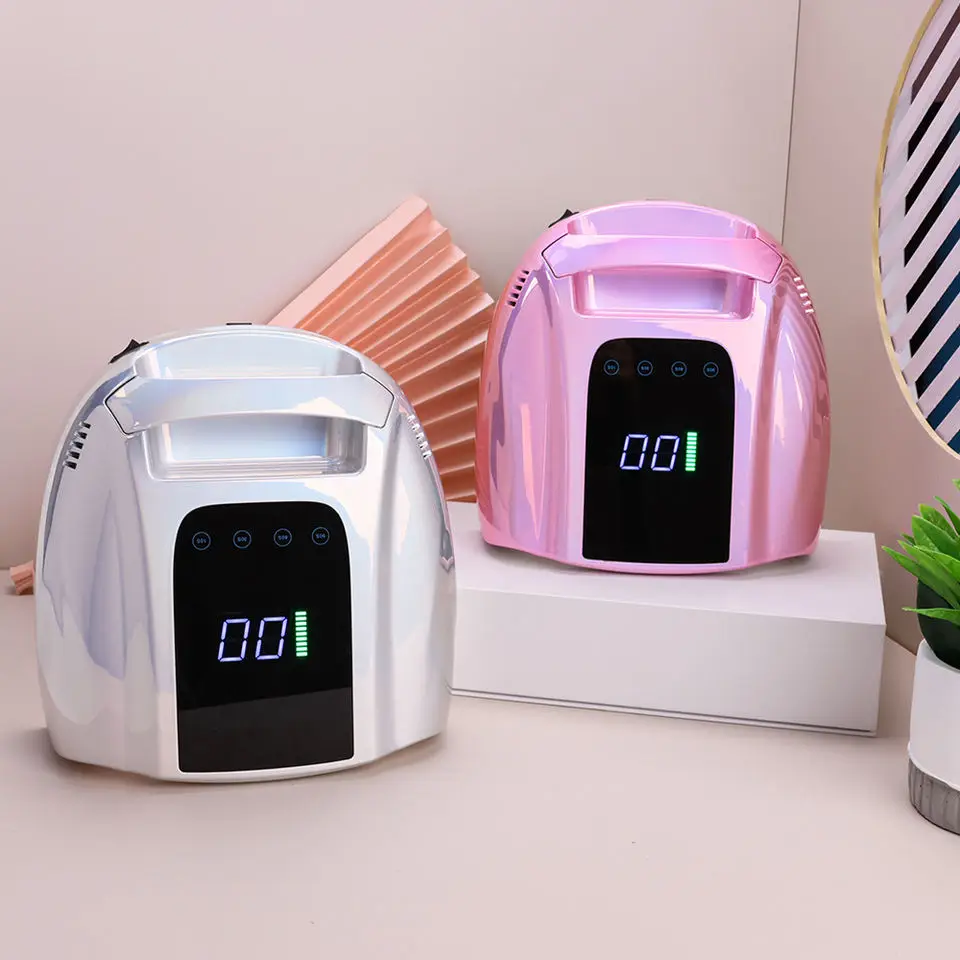 Pro Salon Use Cure Cordless Rechargeable 96W Long Working Time 12 Hours LED UV Nail Dryer Lamp