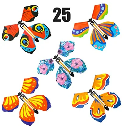 
Flying Magic Butterfly Toy Wind up Butterfly Toy Rubber Band Powered Butterfly for Great Surprise Wedding Birthday Gift 