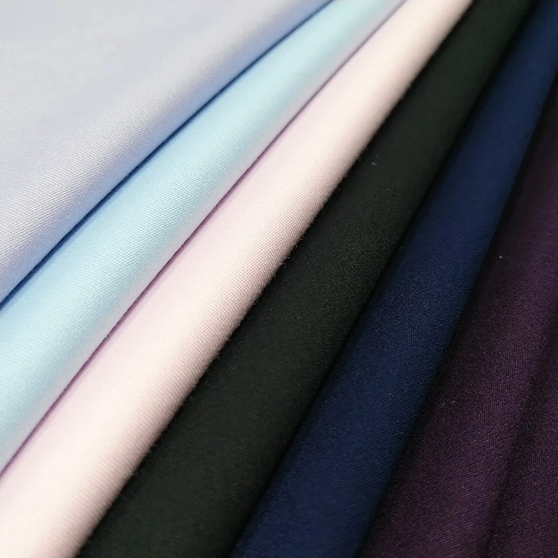 good quality cheap price comfortable woven lightweight organic plain dyed bamboo shirt fabric