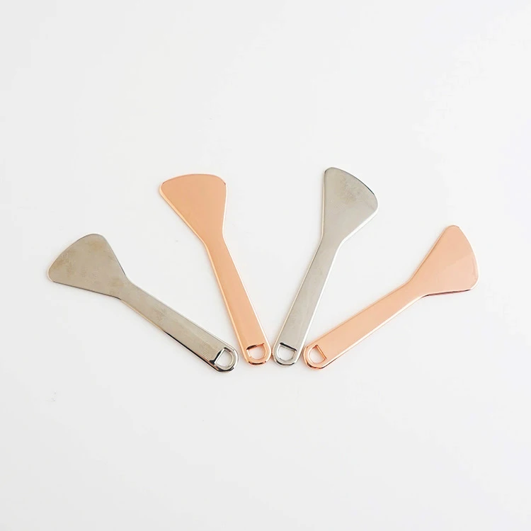 70mm Zinc Alloy Cream Spatula Metal Cosmetic Spoon Beauty Tool For Cosmetic Jar
