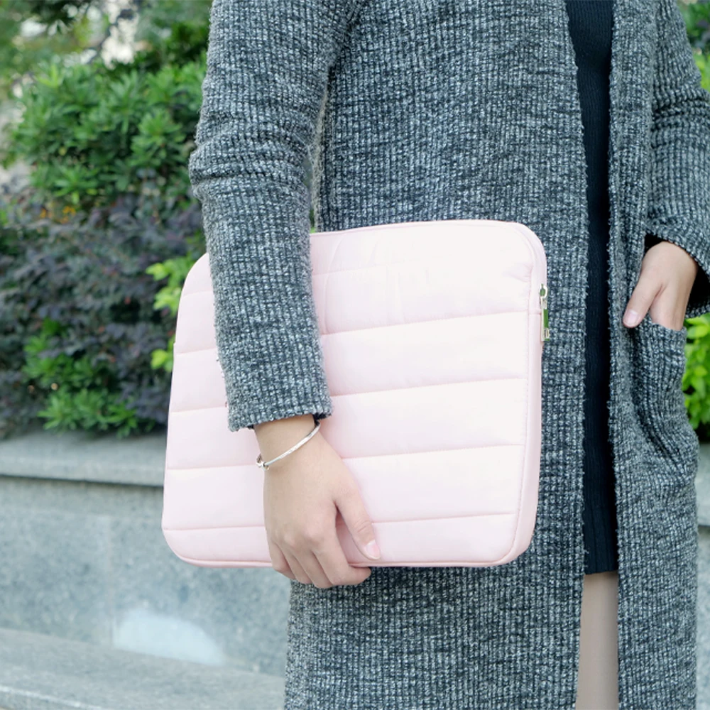 Comfyable puffy laptop sleeve bag 13 14 15 16 inch notebook pouch carrying pillow computer case  for macbook air M1 M2 pro 13
