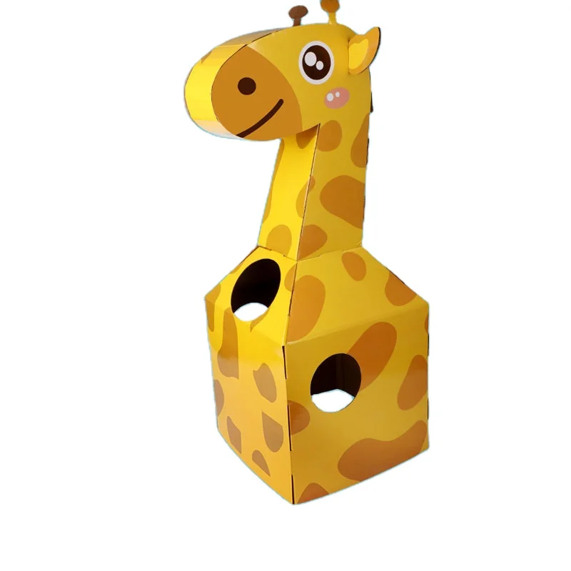 
Tiktok Dinosaur/giraffe/elephant Carton Can Be Worn With Paper Leather Handmade Diy Model 