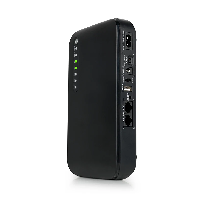 SKE mini ups 5 v 9 v y 12 v router y antena wifi dc ups 18W LiFePO4 battery 20000 mah para router y modem DC 9V 12V POE15V 24V