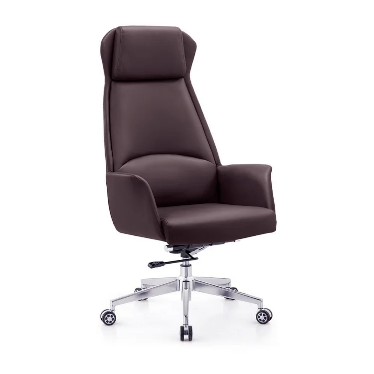 High Quality Modern Luxury Adjustable Recliner Swivel Manager Executive Ergonomic Real Genuine Leather Office Chair