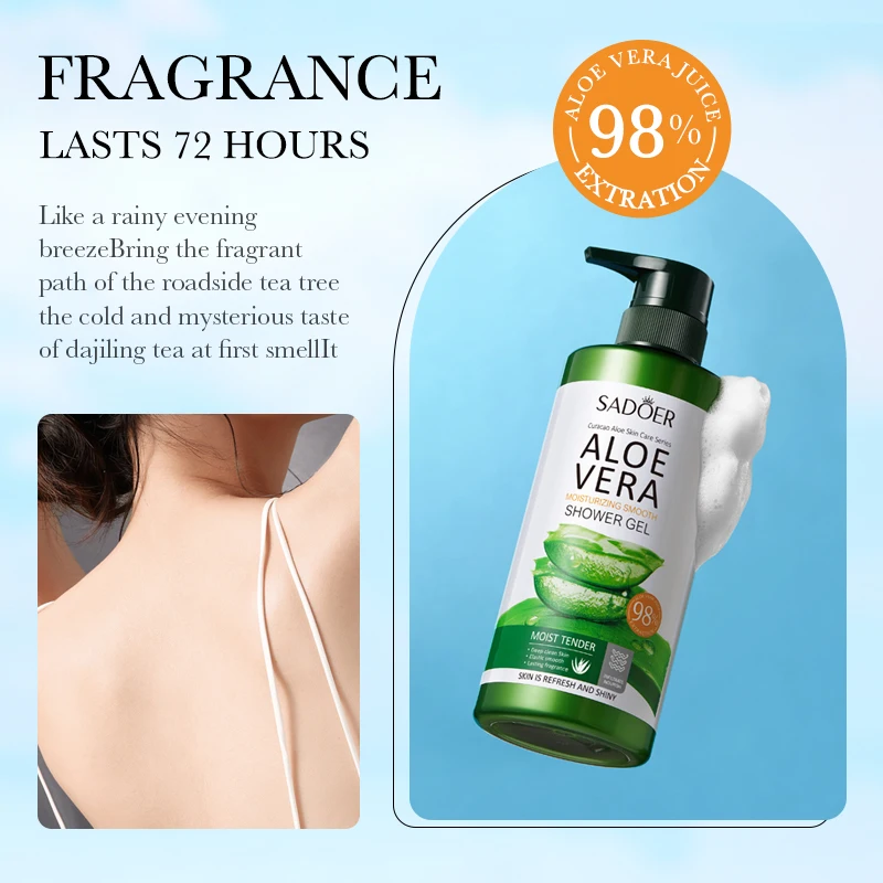 OEM SADOER private label aloe vera moisturizing organic anti aging face women collagen black skin whitening skin care set