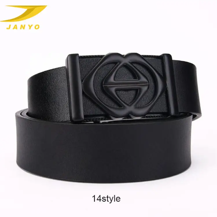 Manufacturer Custom Design Services Toothless Alloy men Automatic Buckle Genuine Leather belt