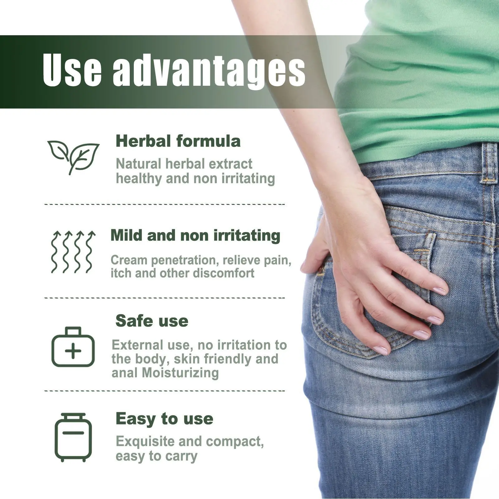 Best Price Herbal Hemorrhoids Cream Internal Hemorrhoid Piles External Fissure Anal Pain Relief Spray