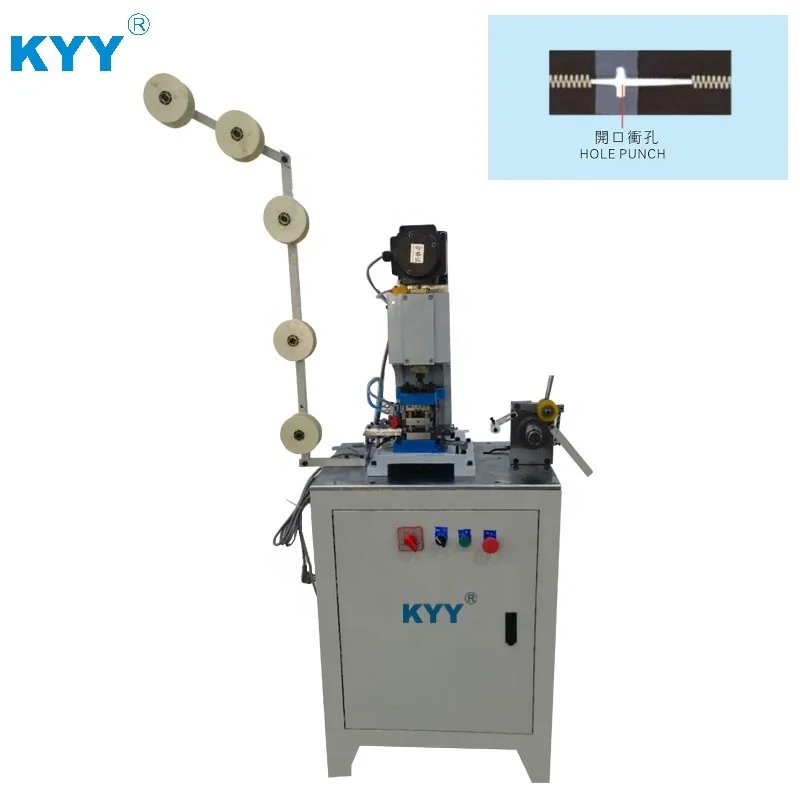 KYY Automatic Nylon Zipper Hole Punch Machine,Plastic Zipper Hole Punch Machine,Zipper Making Machine