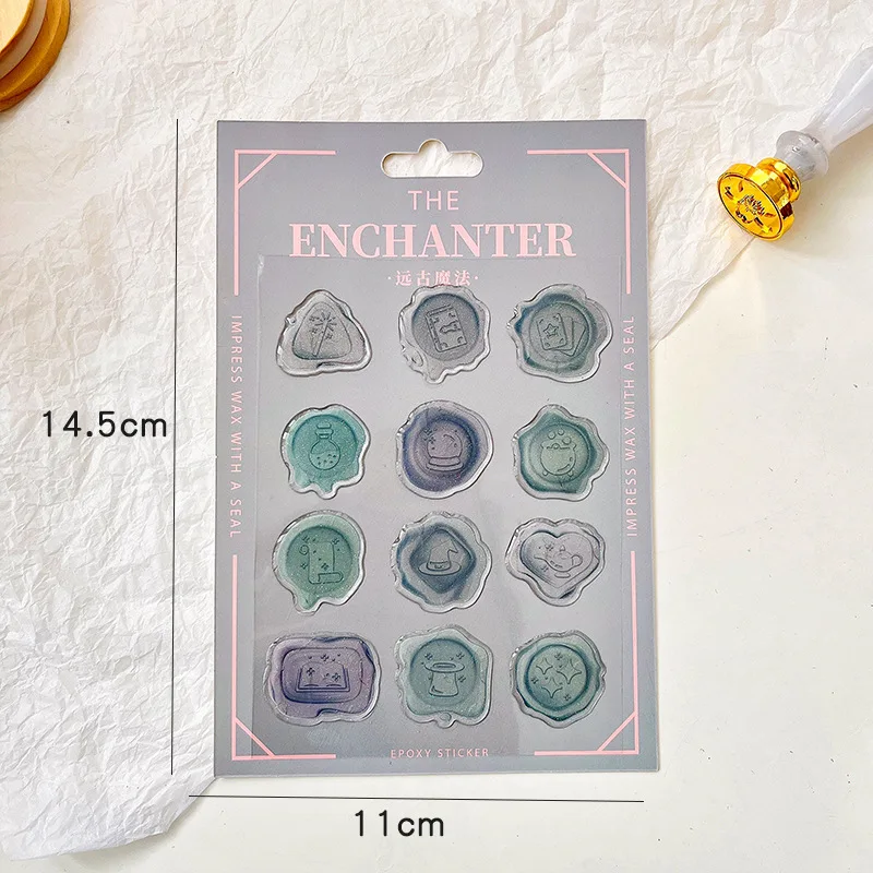 wholesale European Retro Customized OPP Bag Packaging Round Wax Invitation Seal Wax Sticker Suitable For Office Crowd