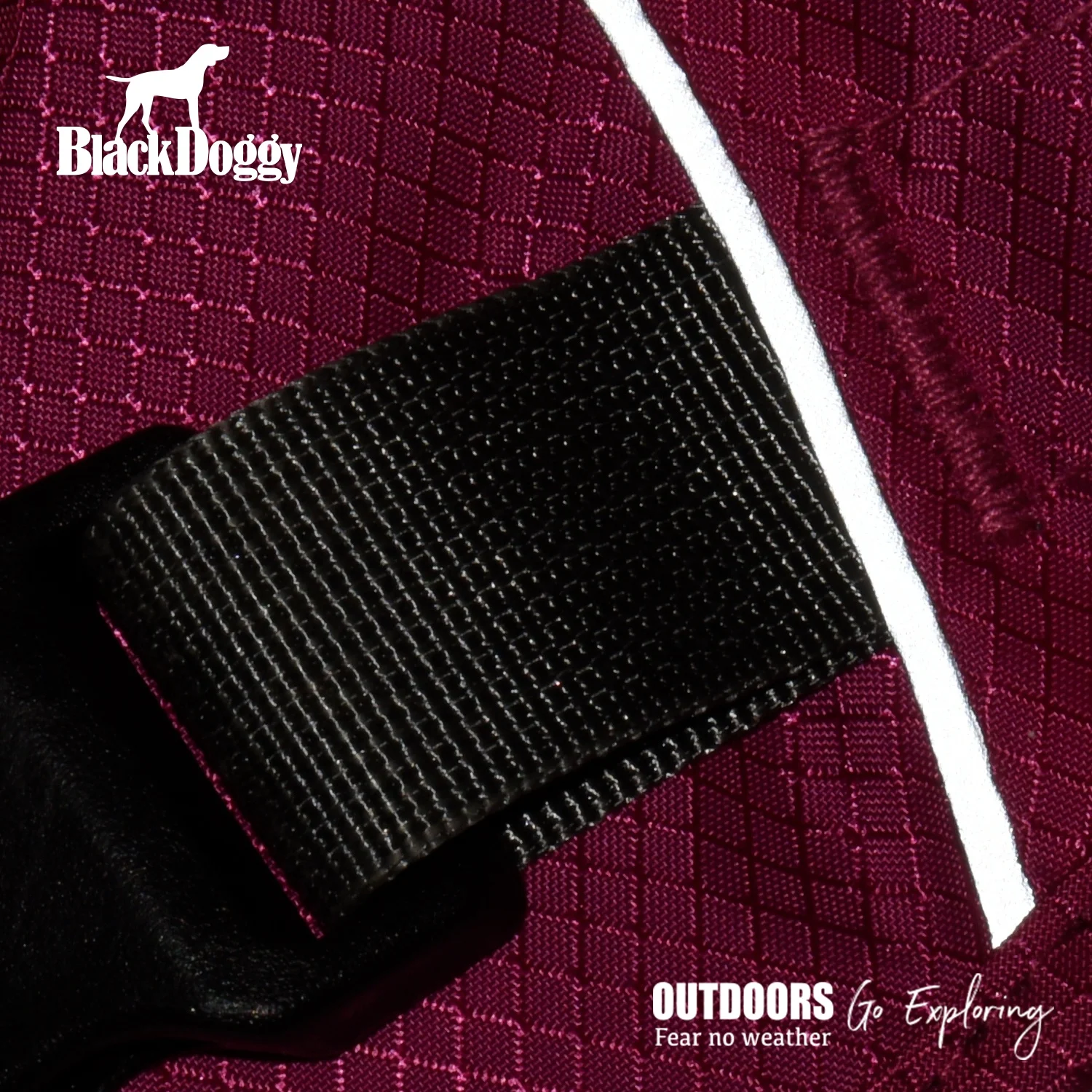 BlackDoggy Adjustable Pet Harness Service Dog Vest with Reflective Binding