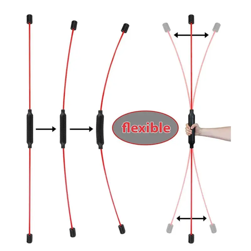 Multi-Functional Body Fitness Training Elastic Vibrating Bar Twist Fitness Flexing Bar