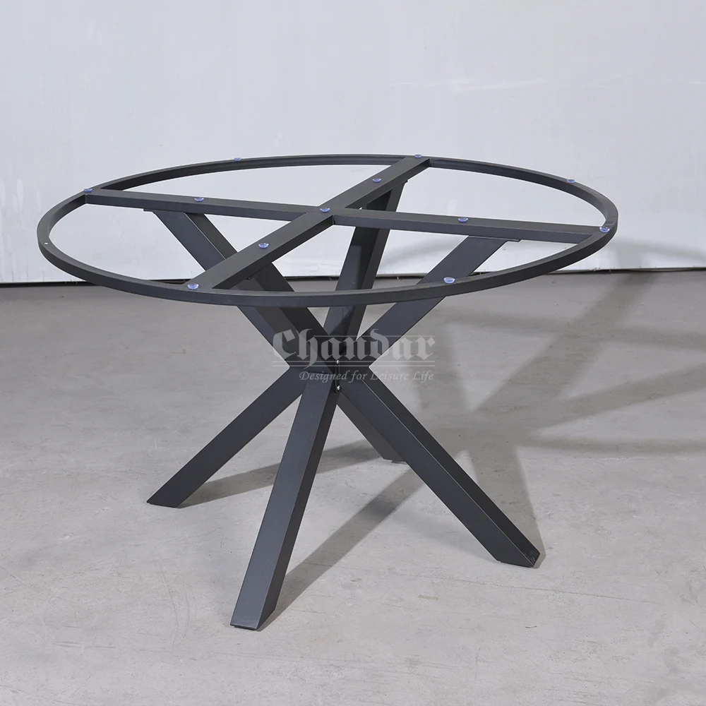 Outdoor Furniture Garden Furniture Set Round Dining Table And 6 Chairs Set Garden Table