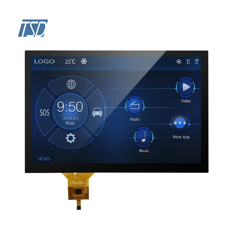 10.1' 10.1 Inch 1280x800 Resolution IPS TFT LCD PCAP CTP Capacitive Touch Screen