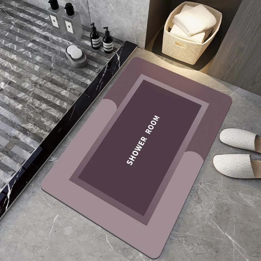 Custom Size Water Absorption Easy Clean Washable Quick Dry Bath Mats Bathroom Mat Non Slip Color Changing Bath Mat