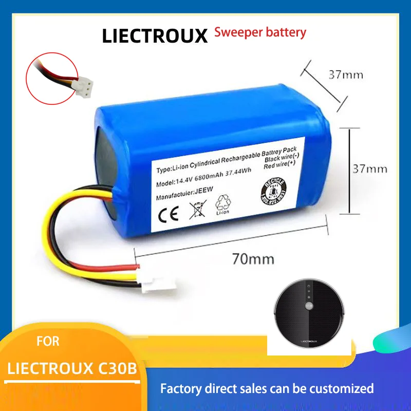 For 14.4v LirctrouxC30B sweeping machine and electric pool Lexus robot 14.8V original parts are common Li-ion Battery 2800mAh