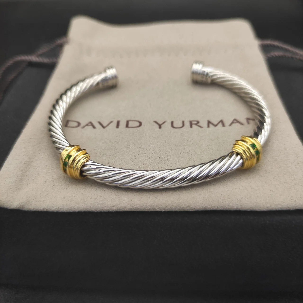 David Yarmans 925 silver factory direct sales ins four-color single and double inlaid zircon open bracelet to give to girlfriend