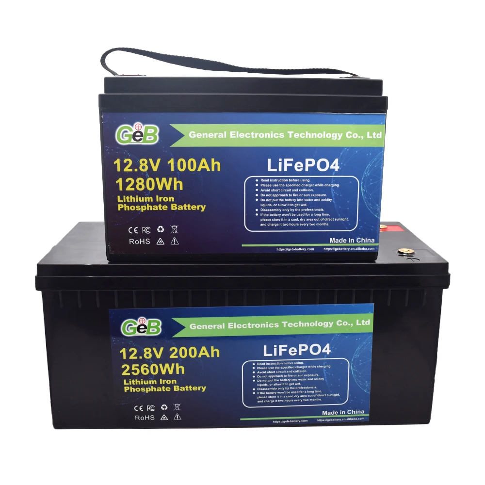 Высокое качество 12V 12 8 V 100Ah 200Ah LiFePO4 батарейный блок с IP55 воды защитой от пыли для RV/Солнечная