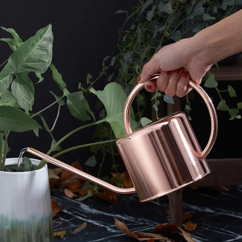 Stainless Steel Watering Can Pots Long Mouth Watering Can Pot Flower Plants Perfer for Sprinkling Tools For Garden Supplies