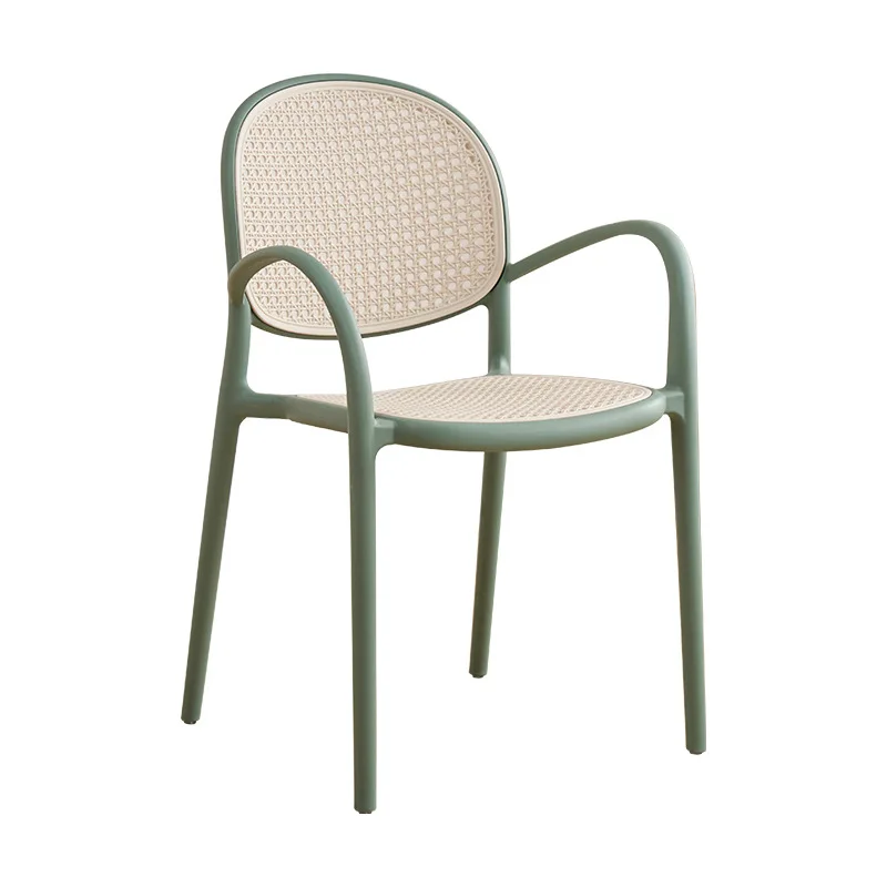 Wholesale New Design Outdoor Furniture Chair Garden Cafe Chair Strong Stackable Rattan White PP Plastic Chair For Dining Room