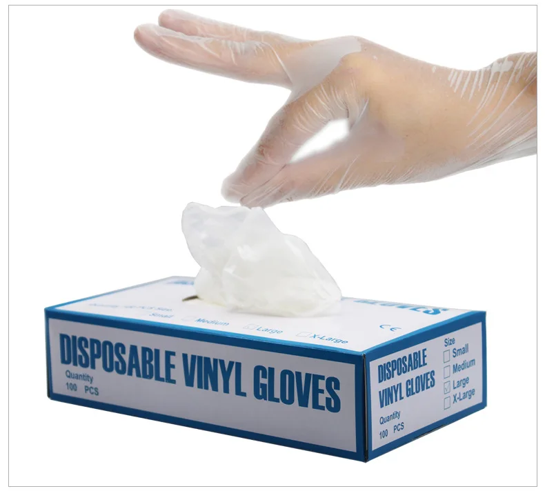 
Best wholesale available many colors disposable vinyl gloves powder free vinyl gloves food grade 